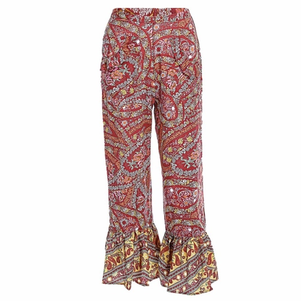 LAST ONE! 5⭐️ Indio Cropped Paisley Pants - Picture 7 of 8